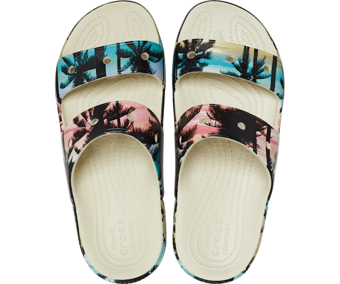 Classic Retro Resort Sandal Bone Multi Women Crocs Sandals