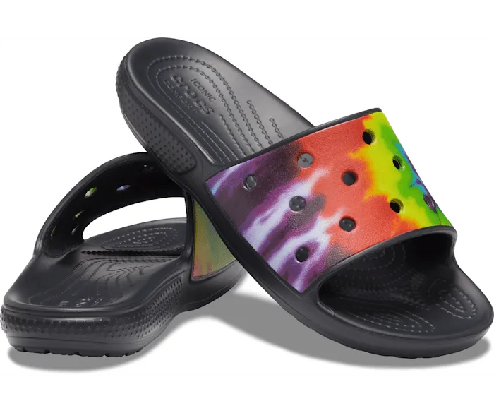 Classic TieDye Graphic Slide Multi Men Crocs Sandals