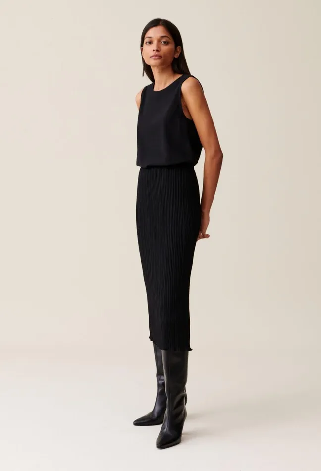 Claudie Pierlot 78 Dress With Round Neck Black Women Dresses