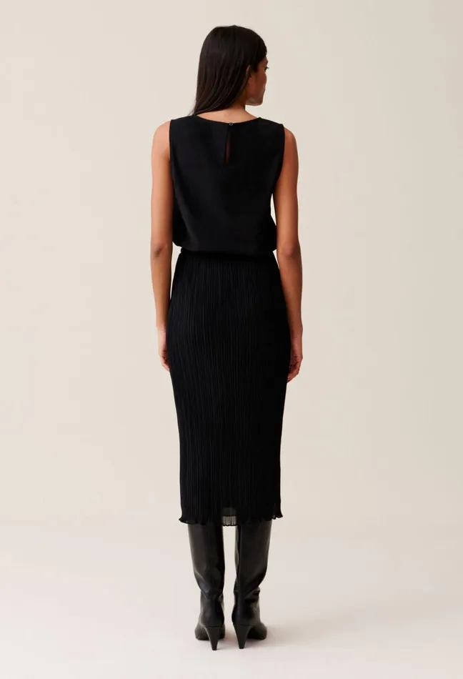Claudie Pierlot 78 Dress With Round Neck Black Women Dresses