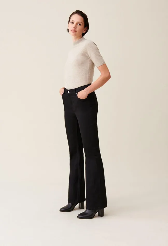 Claudie Pierlot Black Flared Jeans Women Jeans And Trousers