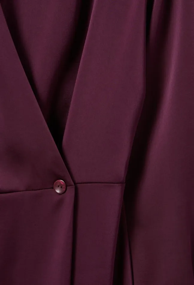 Claudie Pierlot Burgundy Crossover Maxi Dress Women Dresses Claudie Pierlot Burgundy Crossover Maxi Dress Women Dresses
