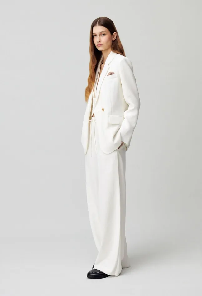 Claudie Pierlot Buttoned Blazer Ecru Women Blazers