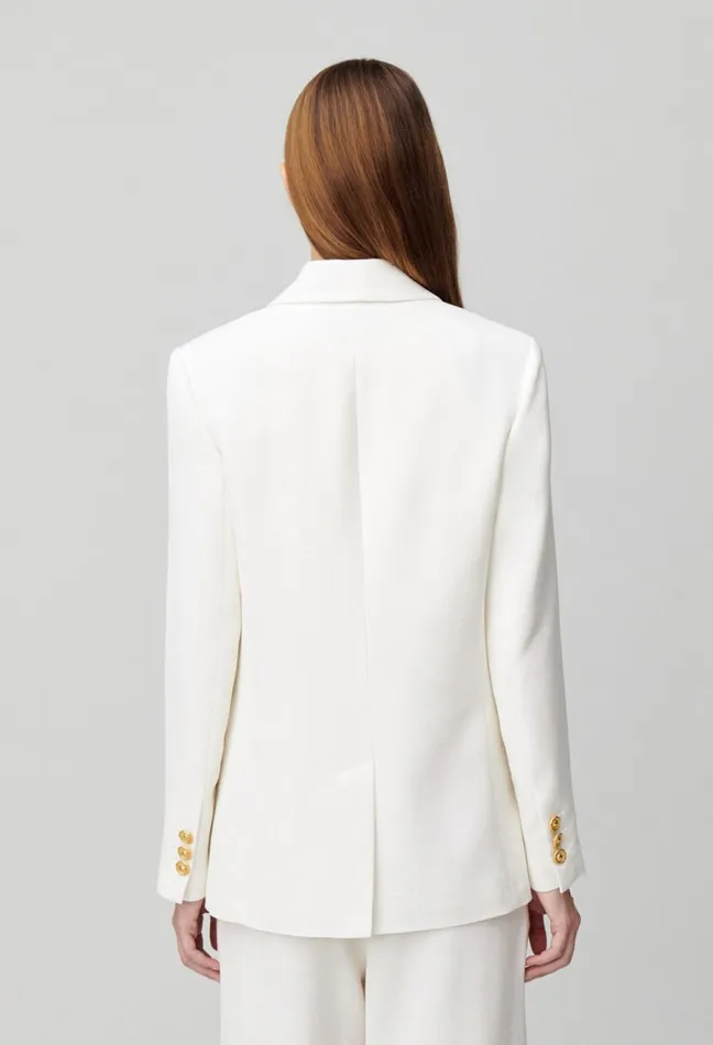 Claudie Pierlot Buttoned Blazer Ecru Women Blazers Claudie Pierlot Buttoned Blazer Ecru Women Blazers