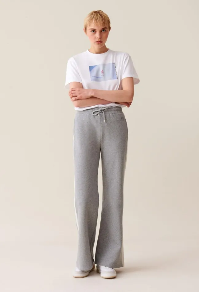Claudie Pierlot Contrasting Grey Comfort Trousers Mottled Grey Women Jeans And Trousers Claudie Pierlot Contrasting Grey Comfort Trousers Mottled Grey Women Jeans And Trousers