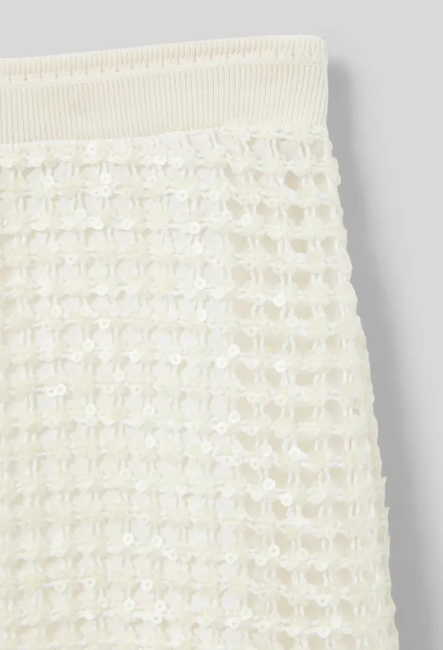 Claudie Pierlot Crochet Midi Skirt Ecru Women Skirts And Shorts Claudie Pierlot Crochet Midi Skirt Ecru Women Skirts And Shorts