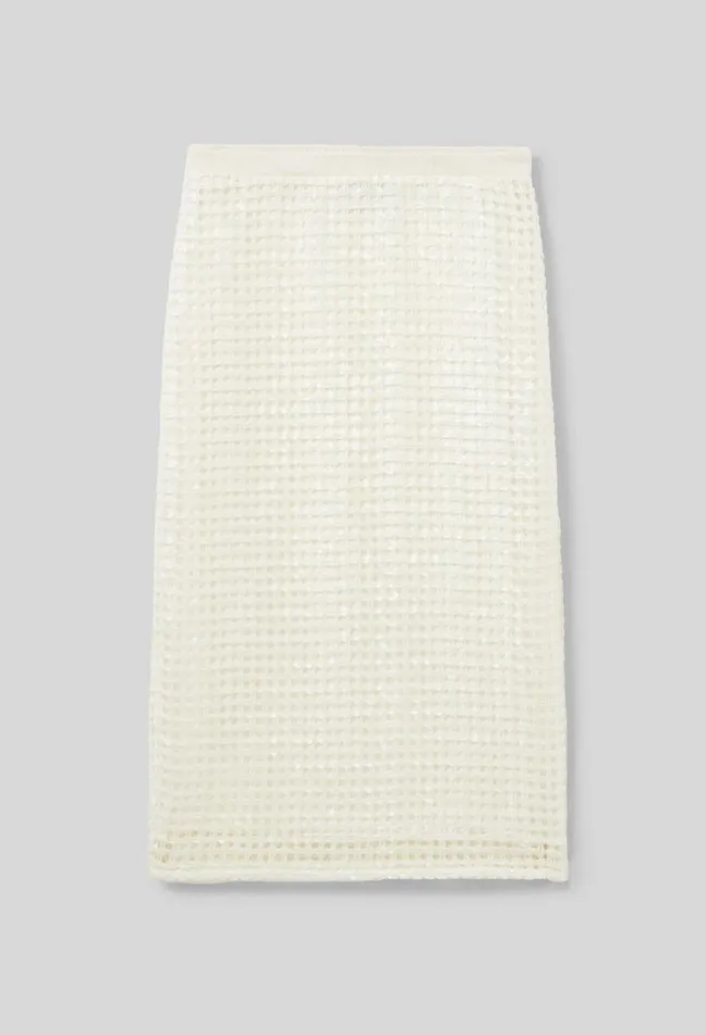 Claudie Pierlot Crochet Midi Skirt Ecru Women Skirts And Shorts Claudie Pierlot Crochet Midi Skirt Ecru Women Skirts And Shorts