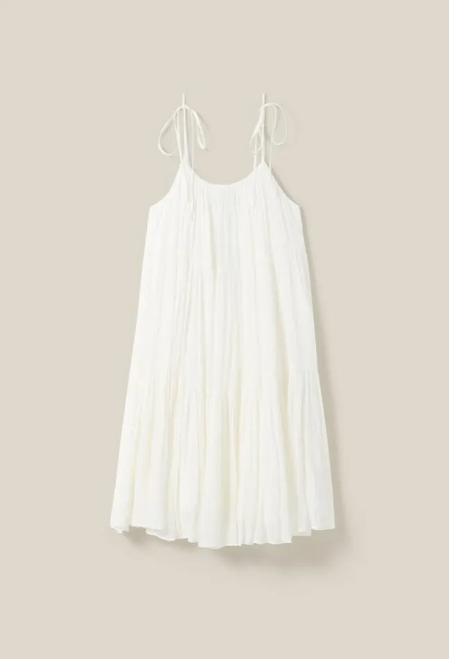 Claudie Pierlot Ecru Babydoll Mini Dress Women Dresses Claudie Pierlot Ecru Babydoll Mini Dress Women Dresses