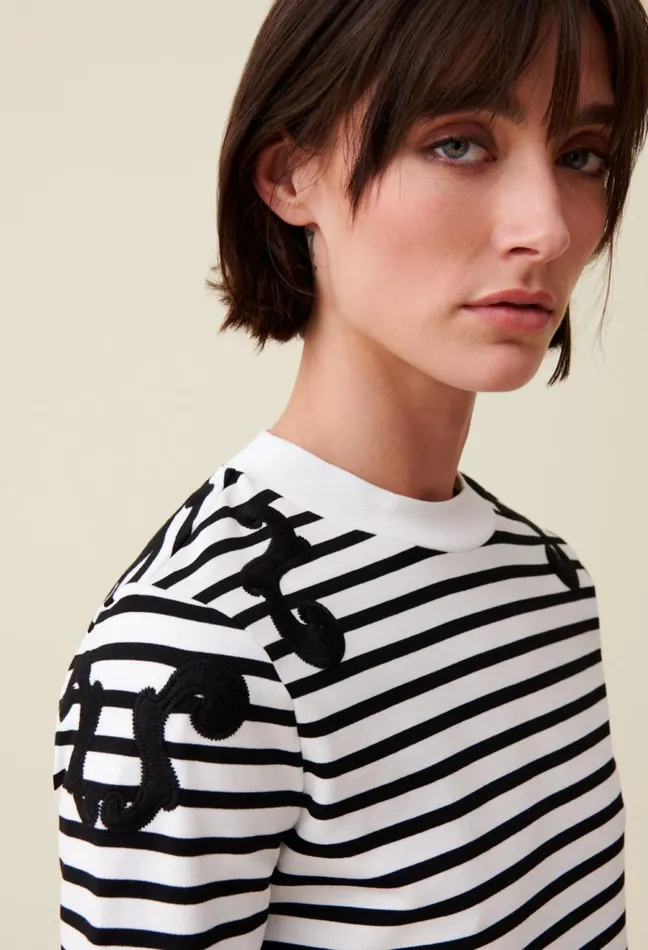 Claudie Pierlot Ecru Long Sleeved Top Women TShirts
