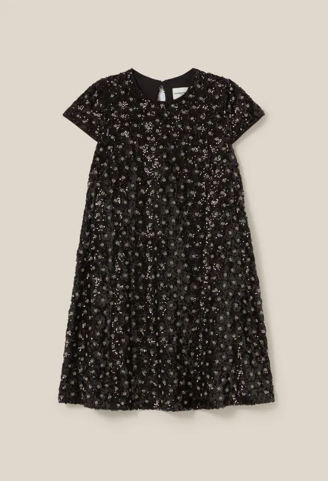 Claudie Pierlot Embroidered Babydoll Mini Dress Black Women Dresses Claudie Pierlot Embroidered Babydoll Mini Dress Black Women Dresses