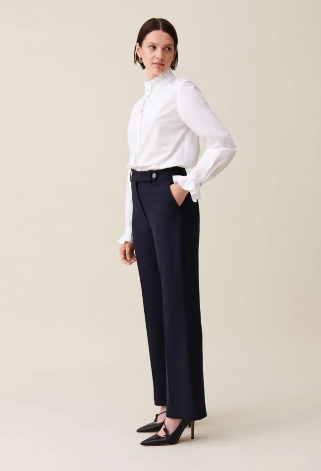 Claudie Pierlot Flared Trousers Navy Women Jeans And Trousers Claudie Pierlot Flared Trousers Navy Women Jeans And Trousers