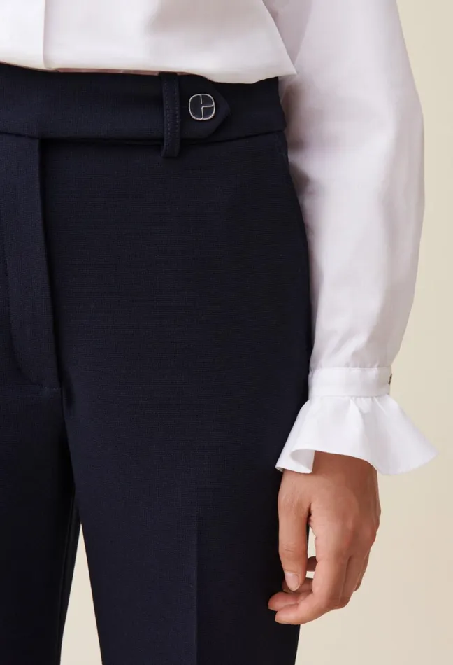 Claudie Pierlot Flared Trousers Navy Women Jeans And Trousers Claudie Pierlot Flared Trousers Navy Women Jeans And Trousers