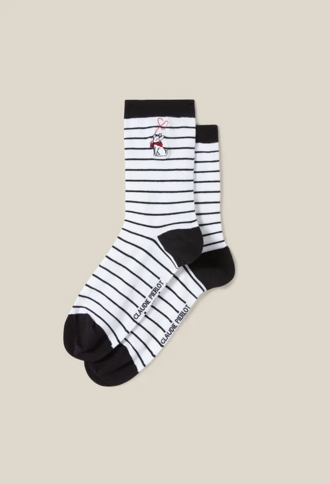 Claudie Pierlot Jean Toto Striped Socks Dualcolor Women Socks Claudie Pierlot Jean Toto Striped Socks Dualcolor Women Socks