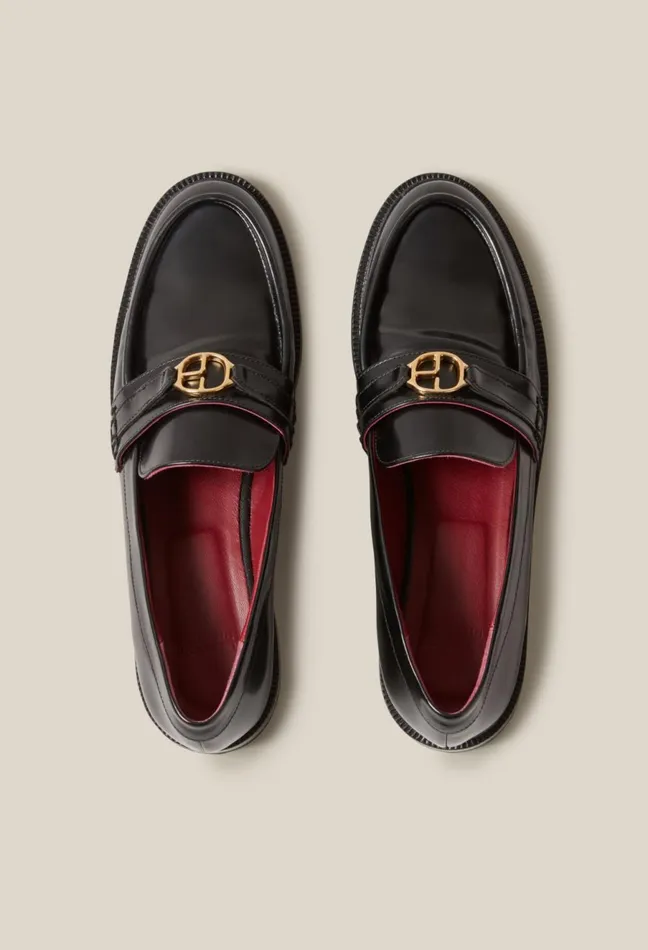 Claudie Pierlot Leather Loafers Black Women Loafers Claudie Pierlot Leather Loafers Black Women Loafers