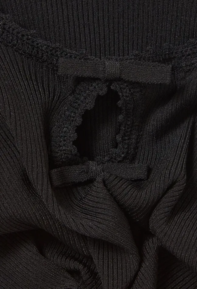 Claudie Pierlot Long Sleeve Fine Knit Top Black Women Knitwear And Cardigans Claudie Pierlot Long Sleeve Fine Knit Top Black Women Knitwear And Cardigans