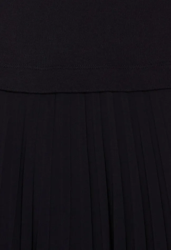 Claudie Pierlot Navy Blue Long Pleated Dress Deep Navy Women Dresses Claudie Pierlot Navy Blue Long Pleated Dress Deep Navy Women Dresses