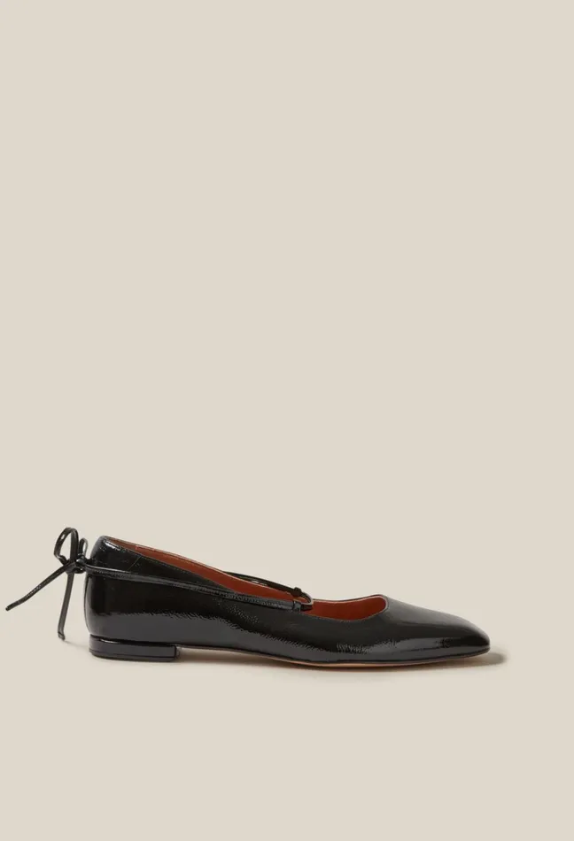 Claudie Pierlot Patent Leather Ballet Pumps Black Women Ballerinas Claudie Pierlot Patent Leather Ballet Pumps Black Women Ballerinas