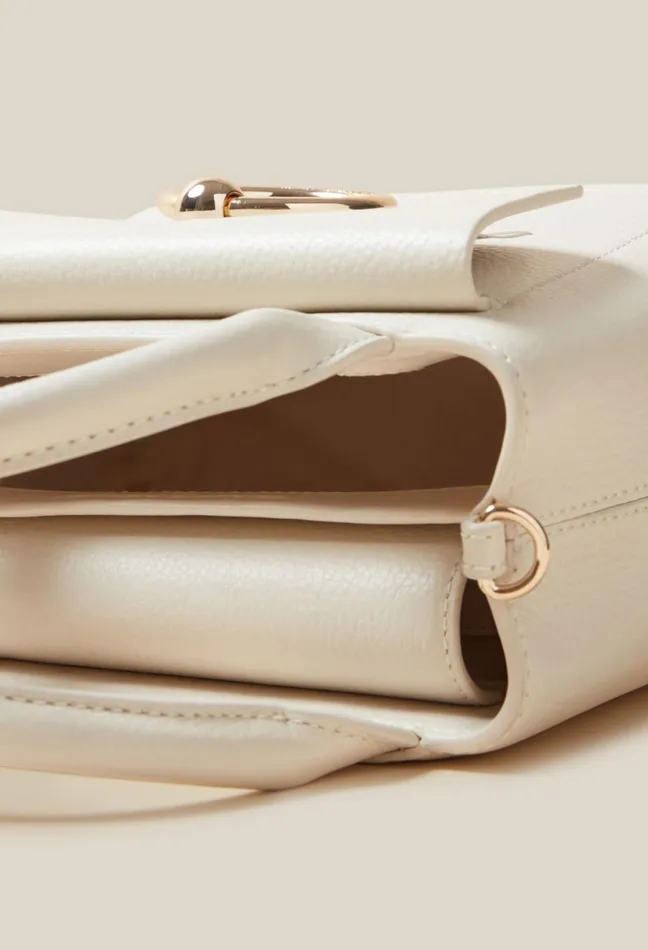 Claudie Pierlot Sac Anouck Mini Cuir Ecru Women Crossbody Bags