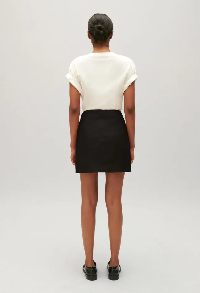 Claudie Pierlot Short Leather Skirt Black Women Skirts And Shorts Claudie Pierlot Short Leather Skirt Black Women Skirts And Shorts