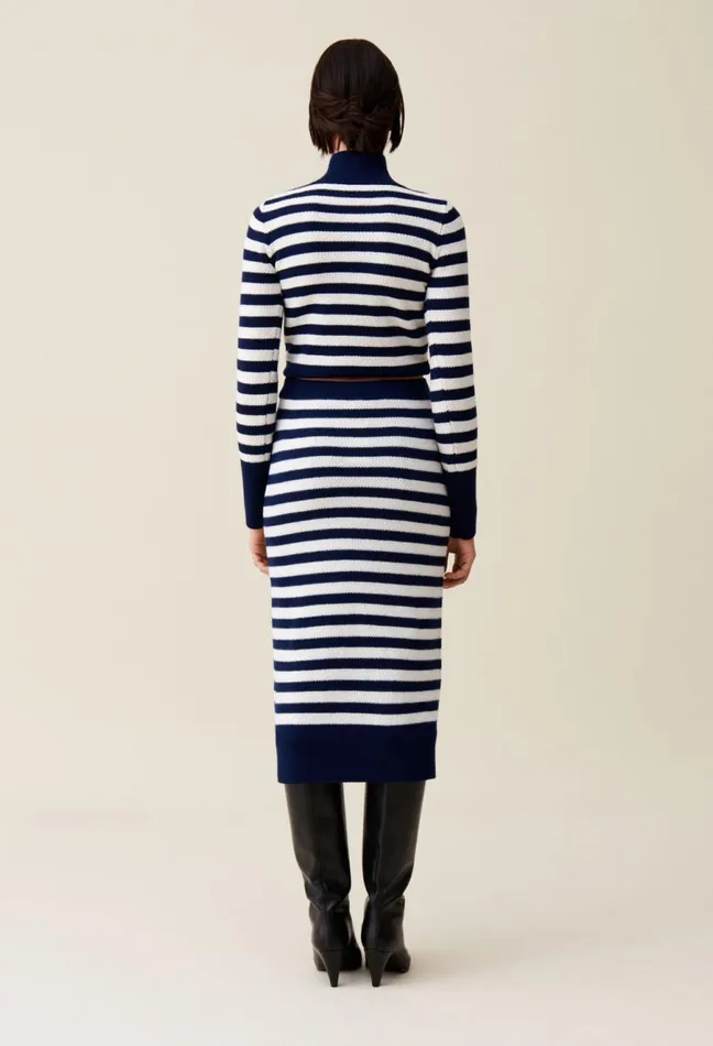 Claudie Pierlot Striped Knit Sailor Skirt Dualcolor Women Skirts And Shorts Claudie Pierlot Striped Knit Sailor Skirt Dualcolor Women Skirts And Shorts