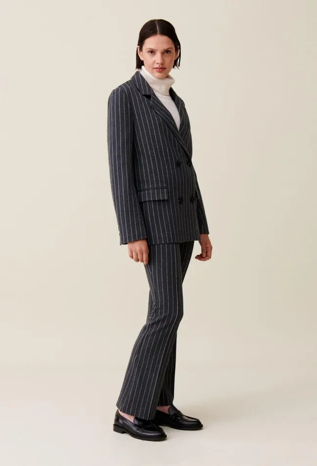 Claudie Pierlot Striped Oversized Blazer Dualcolor Women Blazers