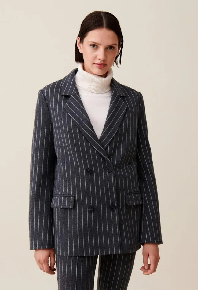 Claudie Pierlot Striped Oversized Blazer Dualcolor Women Blazers