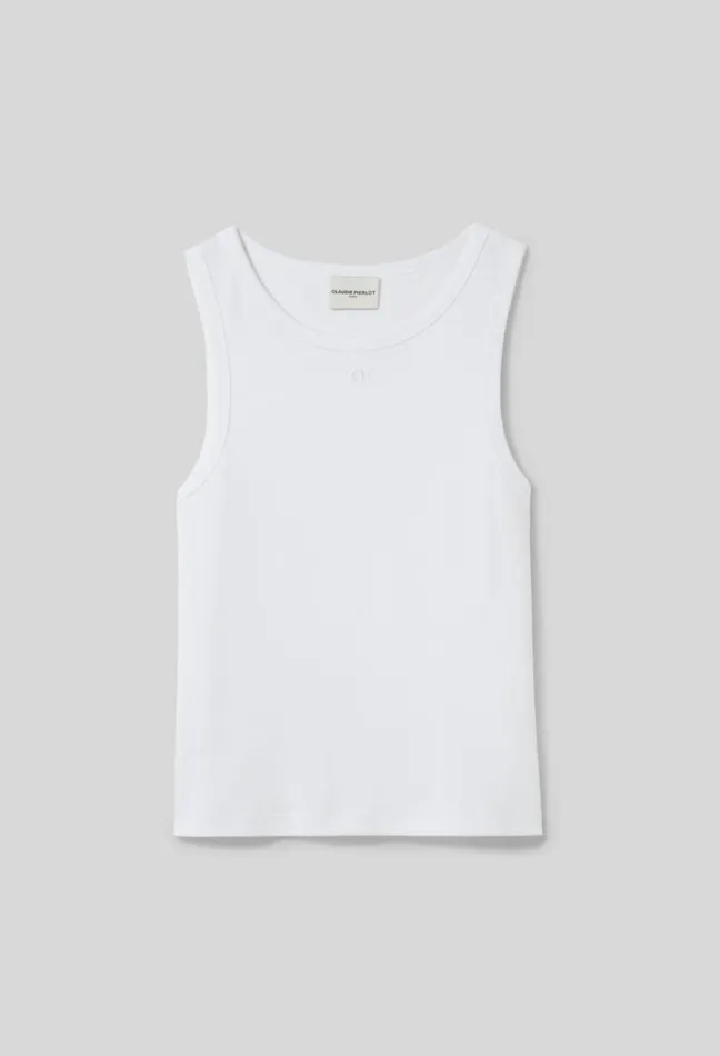 Claudie Pierlot Tank Top White Women Tops And Shirts Claudie Pierlot Tank Top White Women Tops And Shirts