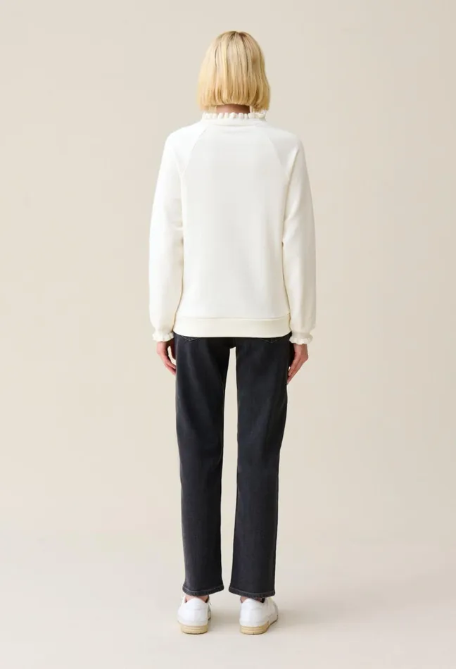 Claudie Pierlot White Jumper Ivory Women Sweatshirts Claudie Pierlot White Jumper Ivory Women Sweatshirts