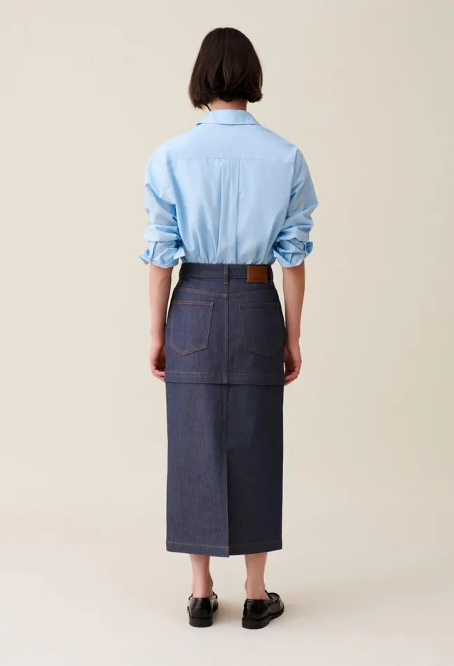 Claudie Pierlot Zip Modular Denim Skirt Denim Raw Women Skirts And Shorts Claudie Pierlot Zip Modular Denim Skirt Denim Raw Women Skirts And Shorts