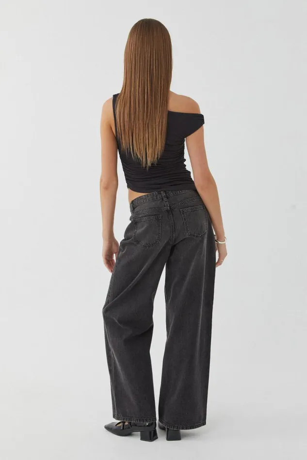 Clothing Supr Going Out Tops Soft Mia Ruched Top Black