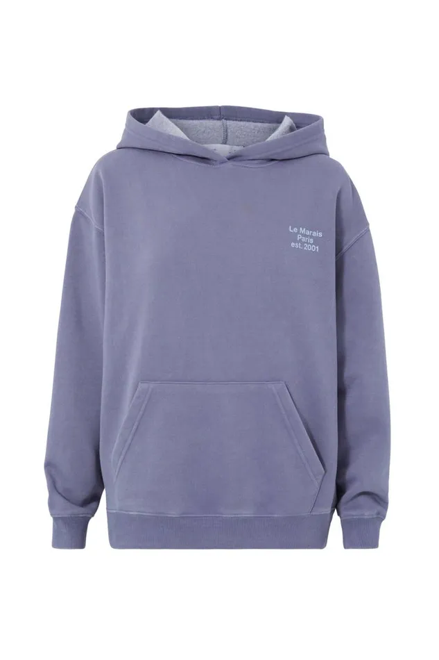 Clothing Supr Hoodies and Trackies Paige Oversized Printed Hoodie Washed Cool Bluele Marais