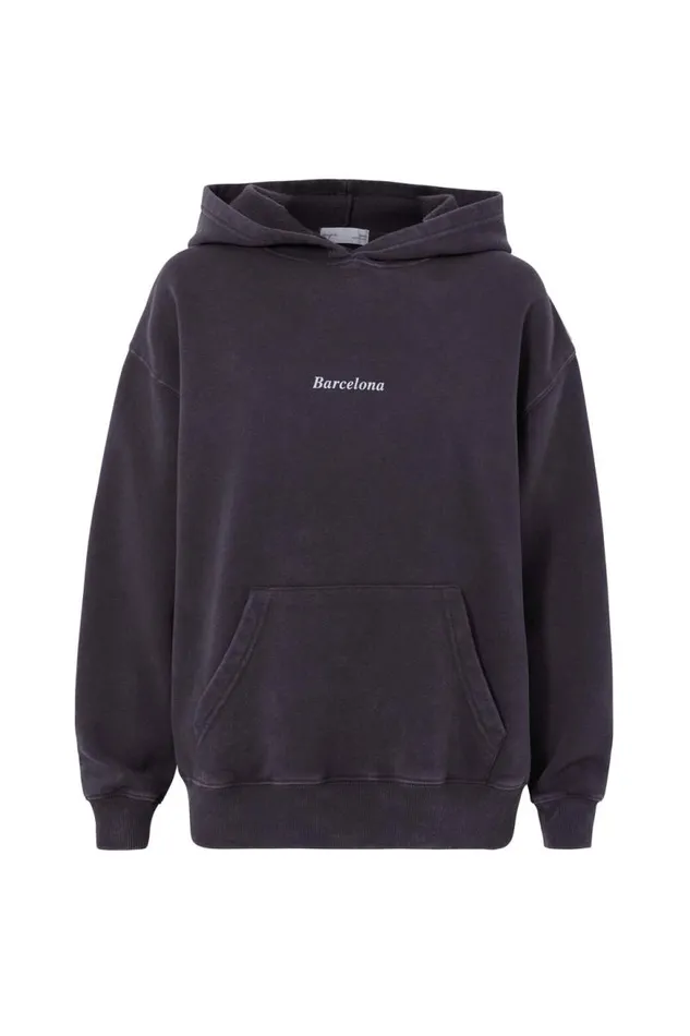 Clothing Supr Hoodies and Trackies Paige Oversized Printed Hoodie Washed Phantombarcelona