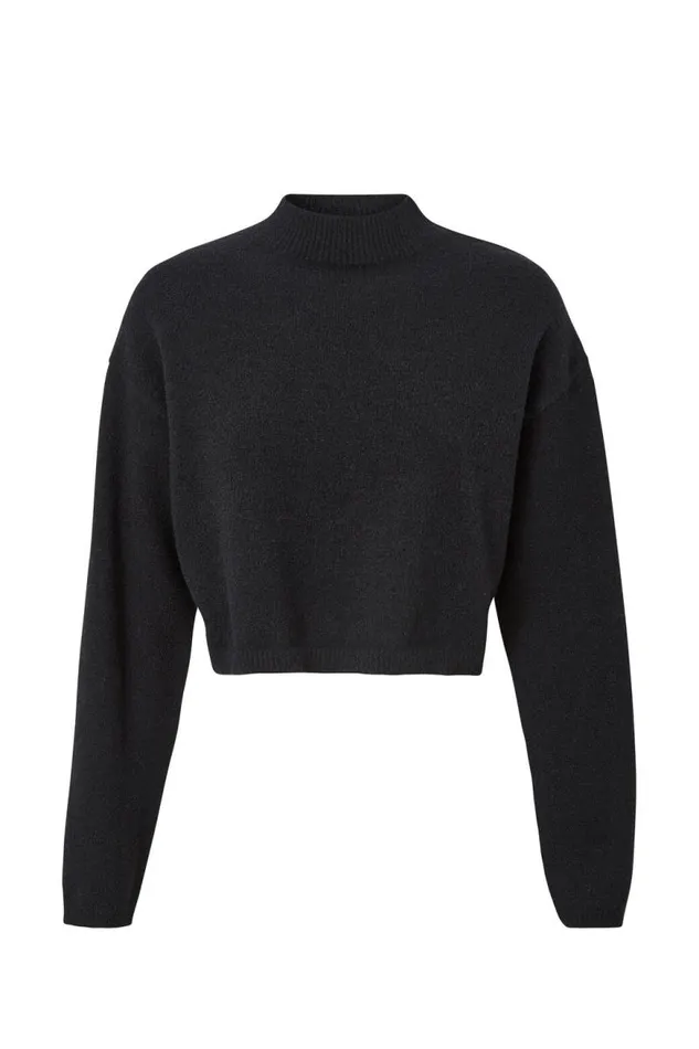Clothing Supr Knitwear Marley Mock Neck Knit Jumper Black