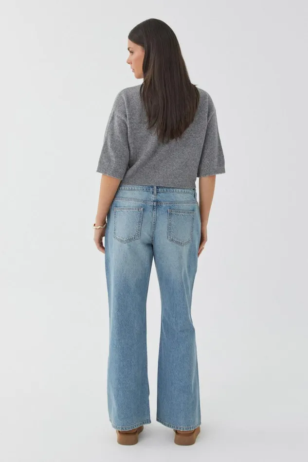Clothing Supr Knitwear Tori Short Sleeve Knit Charcoal Marle