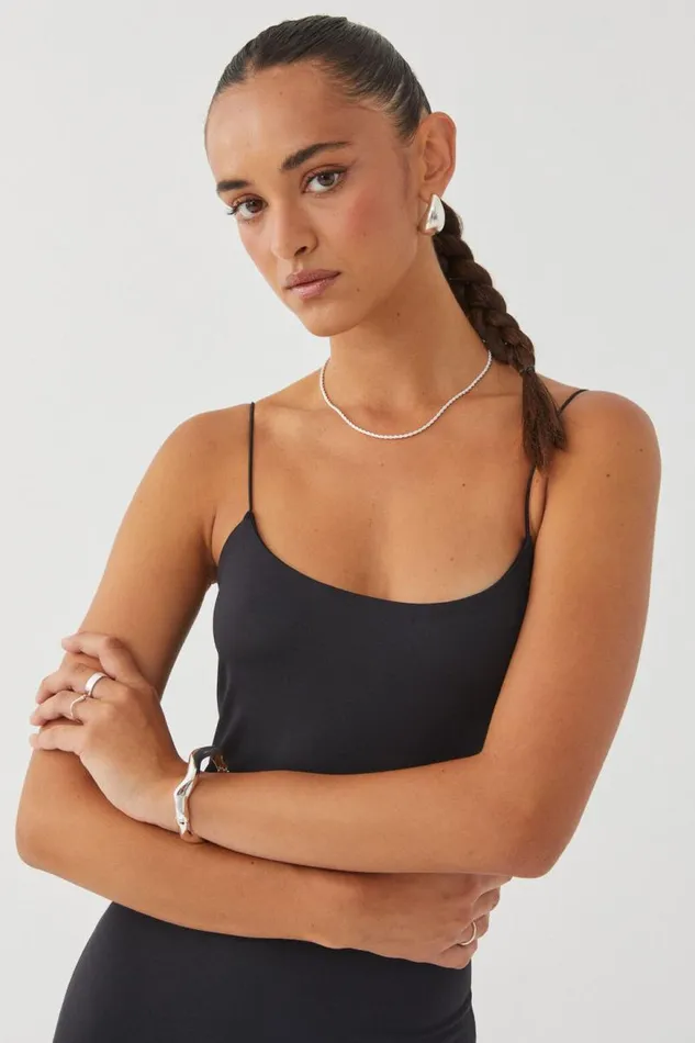 Clothing Supr Luxe Essentials Luxe Sleeveless Maxi Dress Black