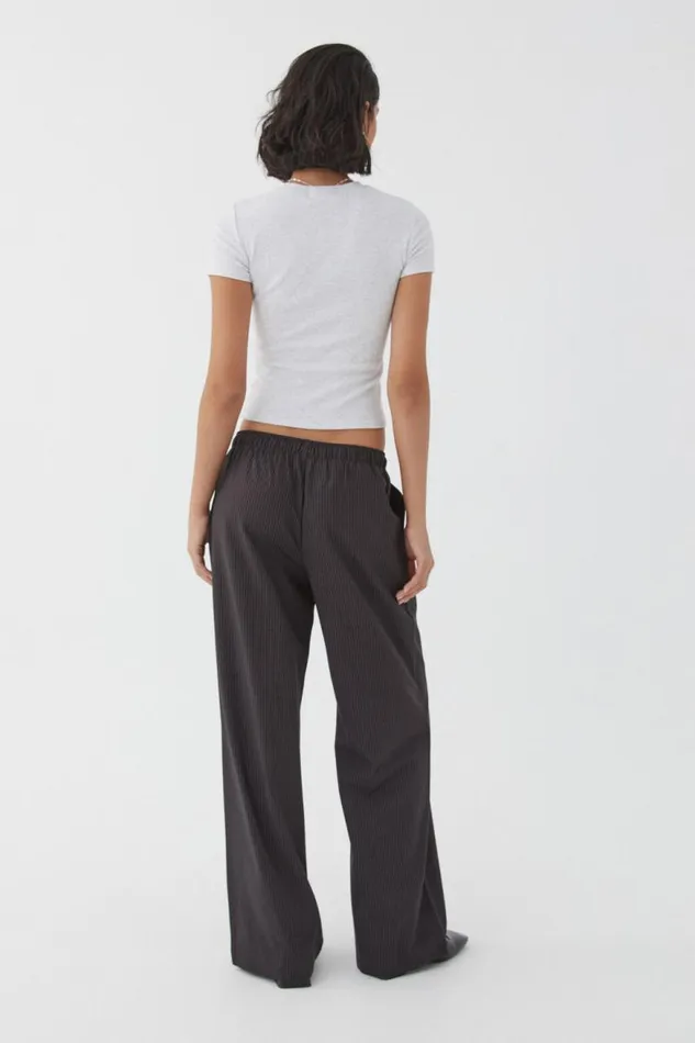 Clothing Supr Pants Piper Pull On Pant Charcoal Pinstripe