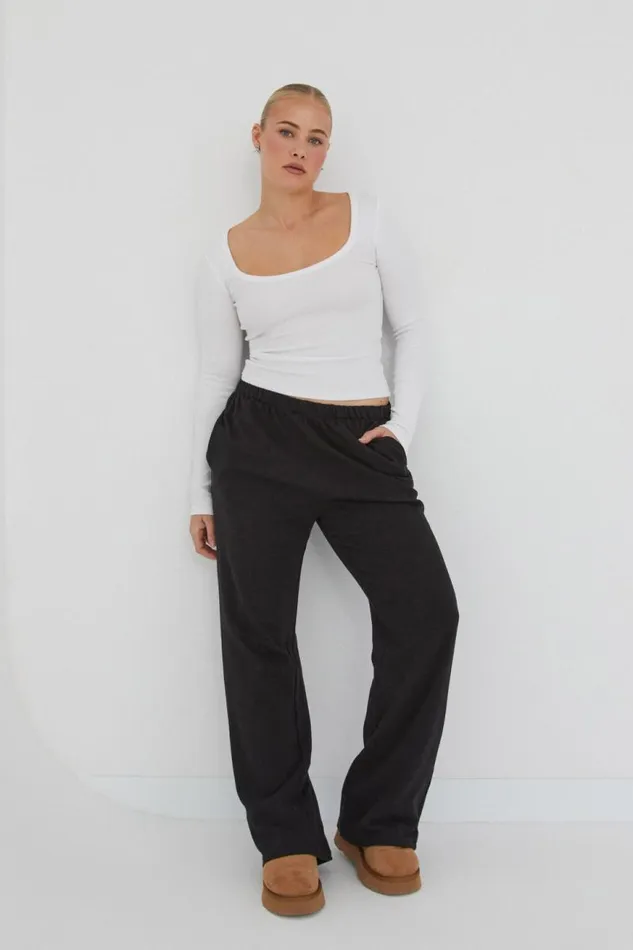 Clothing Supr Pants Relaxed Wide Leg Track Pant Black