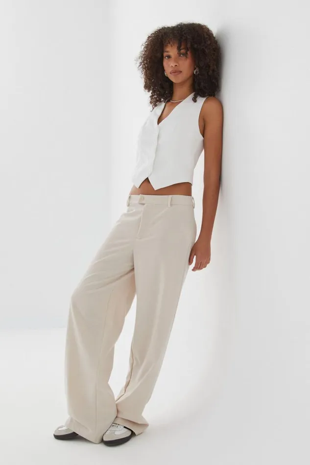 Clothing Supr Pants Valery Wide Leg Pant Beige Buff