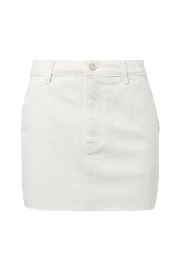 Clothing Supr Skirts Carpenter Denim Mini Skirt Warm White