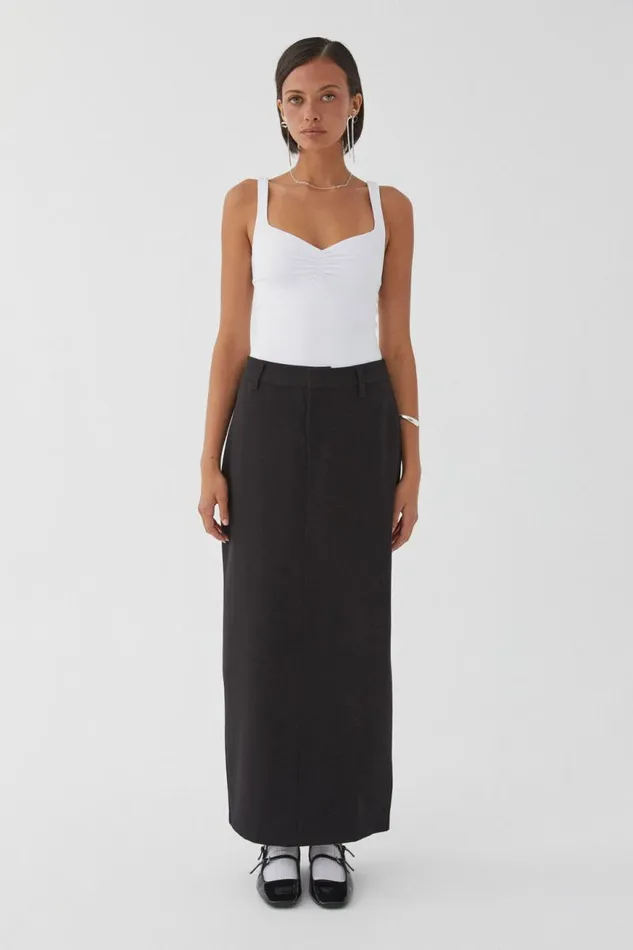 Clothing Supr Skirts Chloe Tailored Maxi Skirt Black