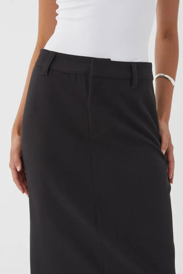 Clothing Supr Skirts Chloe Tailored Maxi Skirt Black
