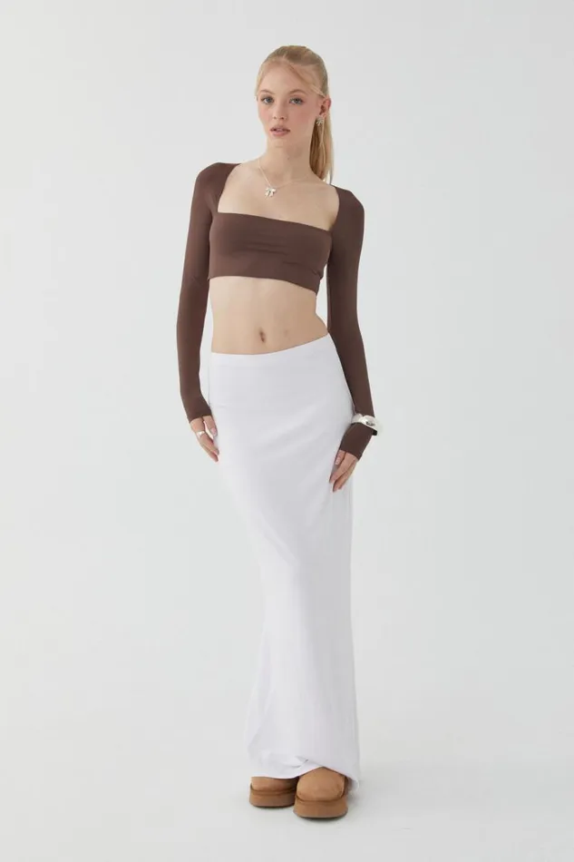 Clothing Supr Skirts Soft Hipster Maxi Skirt White
