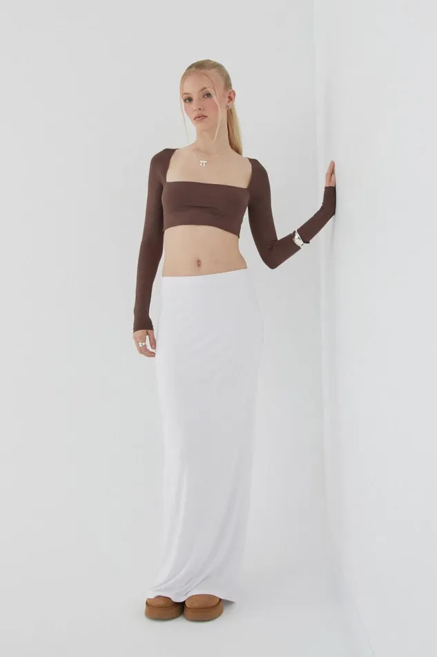 Clothing Supr Skirts Soft Hipster Maxi Skirt White