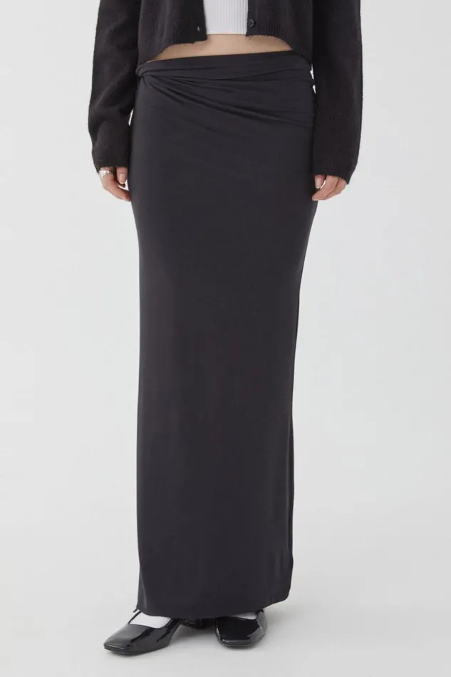 Clothing Supr Skirts Soft Twist Maxi Skirt Black
