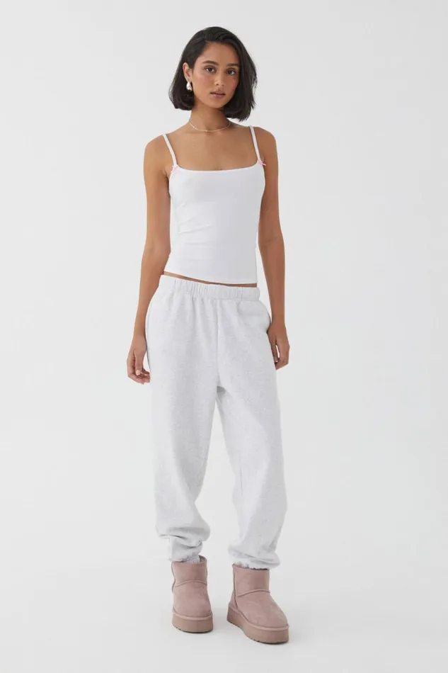 Clothing Supr Tank Tops Molly Thin Strap Cami White With Bow