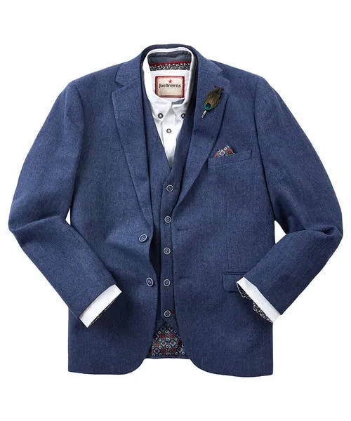 Coats and Jackets Handsome Herringbone Blazer Navy Joebrowns Apparel Coats and Jackets Handsome Herringbone Blazer Navy Joebrowns Apparel