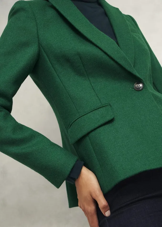 Coats and Jackets Women HOBBS Blake Wool Jacket Agate Green