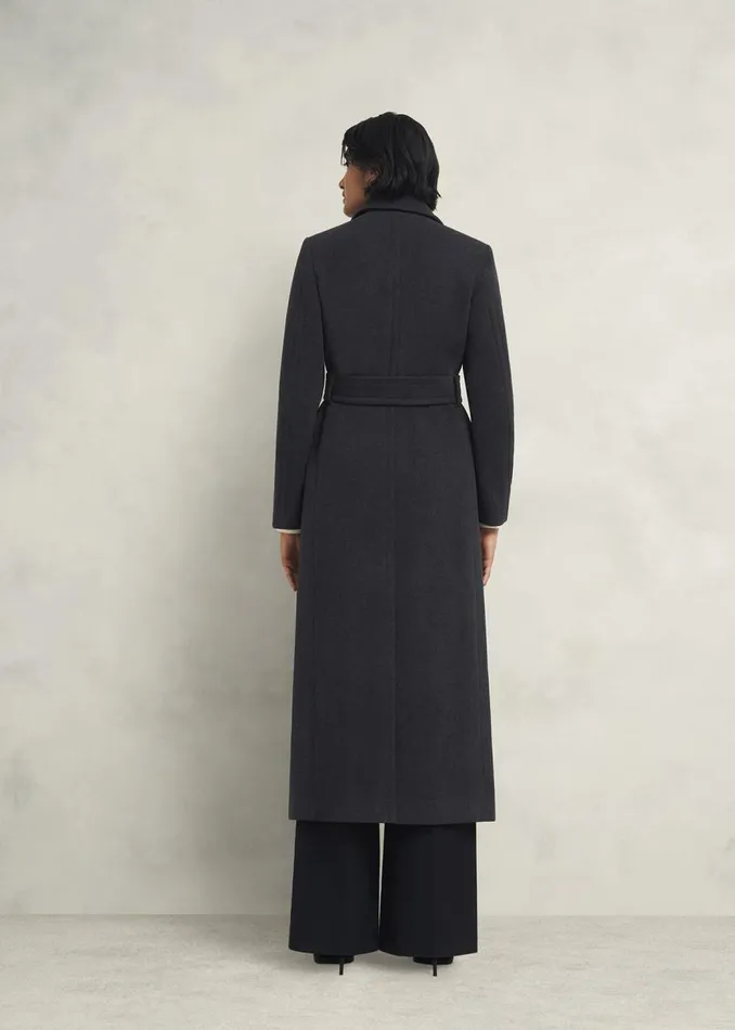Coats and Jackets Women HOBBS Clarendon Wool Blend Coat Charcoal