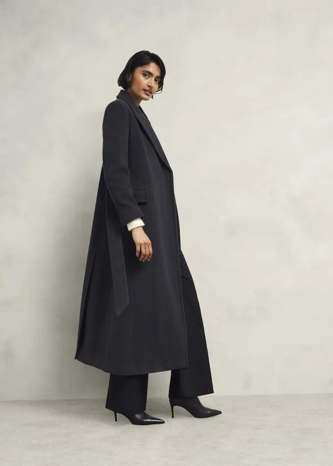 Coats and Jackets Women HOBBS Clarendon Wool Blend Coat Charcoal