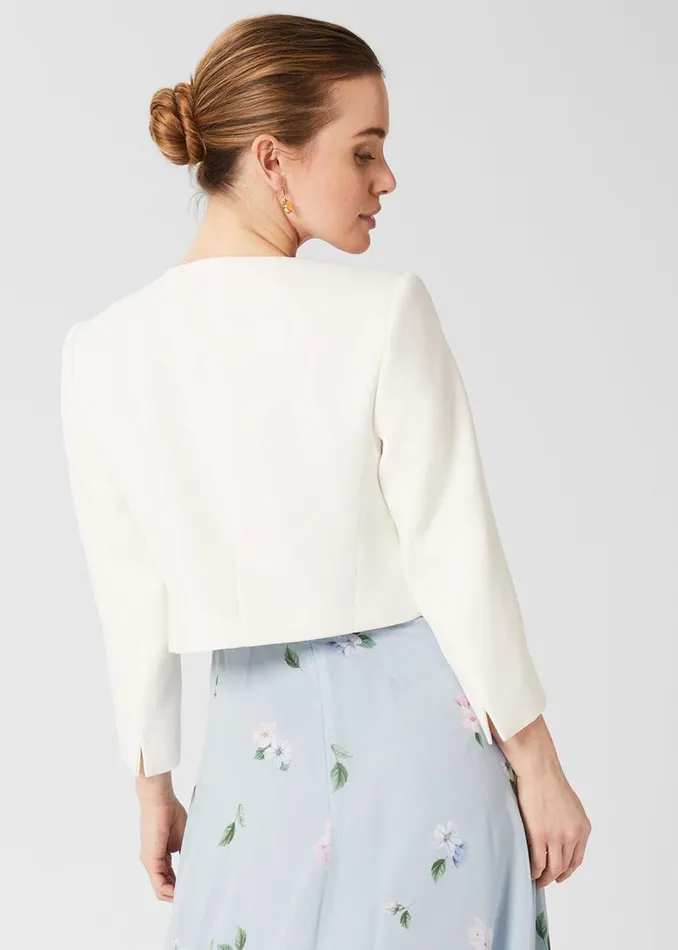 Coats and Jackets Women HOBBS Petite Elize Textured Jacket Ivory